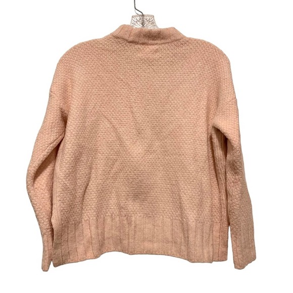 LOU & GREY Knit Mock Neck Alpaca Sweater in Peach Pink - Picture 2 of 6